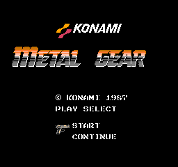 Metal Gear (Japan) Title Screen